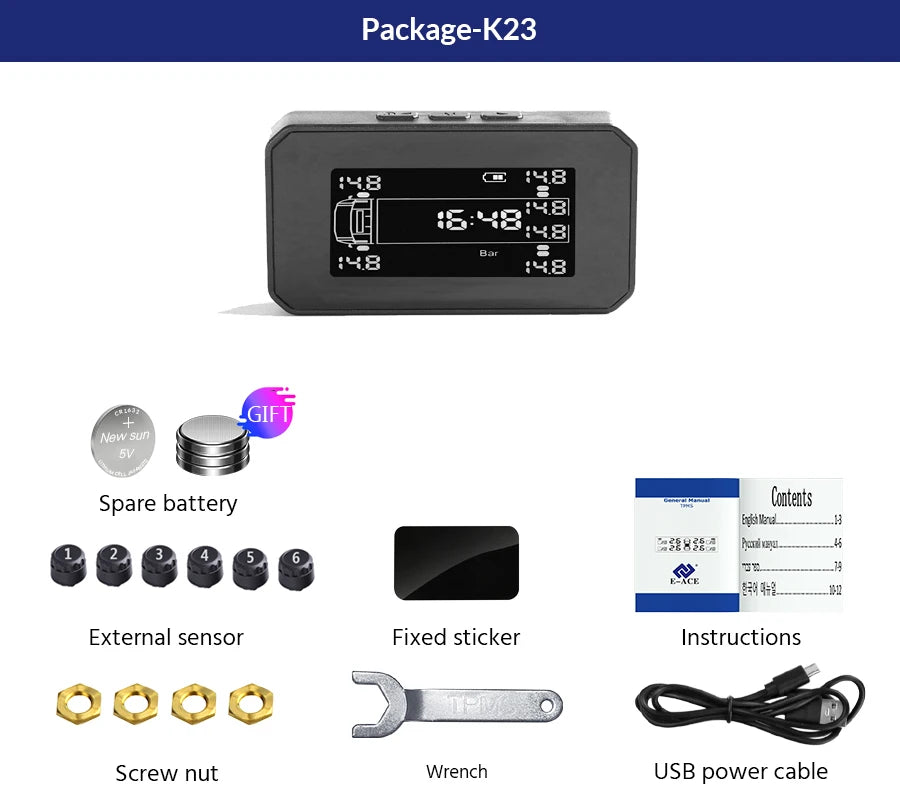 Tyre Pressure Monitoring System [Truck 6-8 Sensors]