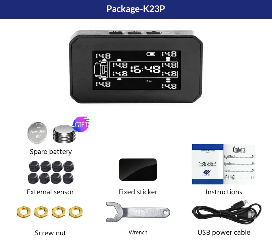 Tyre Pressure Monitoring System [Truck 6-8 Sensors]