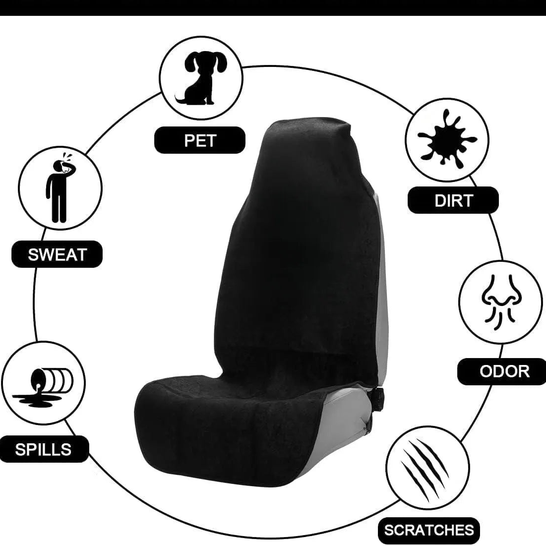 Front Pet Seat Cover Single