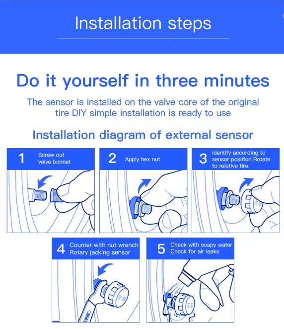 Tyre Pressure monitoring system [4x4/Car 4xSensors]